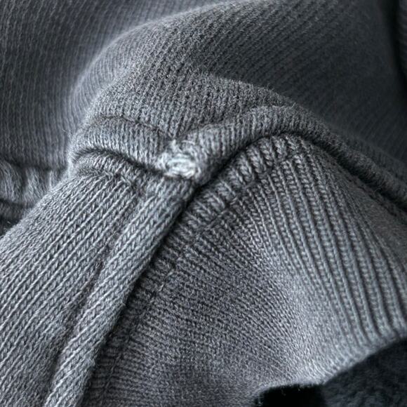 Anine Bing Washed Black Tonal Embroidered AB Sweatshirt Small - Picture 10 of 14